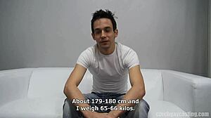 Czech Gay Casting Amateur Lukas 7714 Performs Detailed Blowjob And Fucking In Reality POV