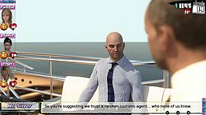 A fun filled party on a yacht with a hot babe who is a babysitter