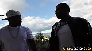 Interracial Facial Babe in 3some With Monster Cock