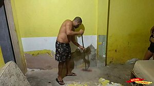 Seduce the bricklayer hired by my husband to do the work here until he fucks me