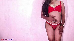 Sissy Shruute's red-hot crossdressing adventure in Indian lingerie