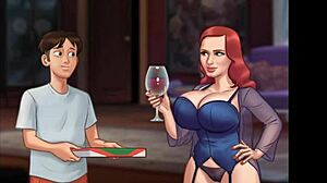 stepdaughter catches stepmom riding big cock of pizza guy!