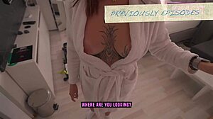 Step son tied to bed for rough throat and pussy action