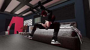 Second Life: Black Man Fucks Redhead White Woman in Shower with Monster Cock