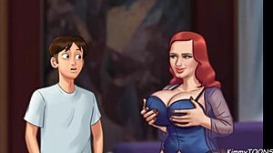 stepdaughter catches stepmom riding big cock of pizza guy!