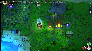 Hornycraft Parody: Public Creampie in Hentai Game Crowd