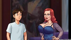 stepdaughter catches stepmom riding big cock of pizza guy!