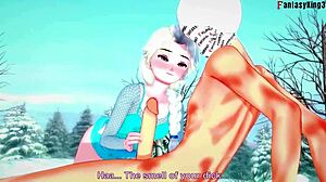 Elsa gets into some hot water with her magical sucking abilities in this 3D animated hentai