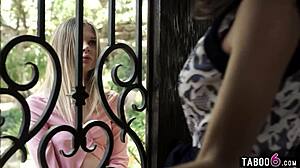 Lost teen Coco Lovelock explores lesbian desires with pastor’s wife Silvia Saige in steamy encounter.