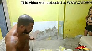 Seduce the bricklayer hired by my husband to do the work here until he fucks me