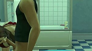 Mother-in-law cums in mouth!