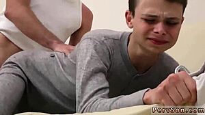 Gay men enjoy a night of sex and porn together