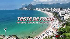 Amateurs Engage In Intense Doggystyle Threesome With Big Black Cock