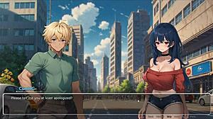 Horny Girlfriend RIPS Shirt Off in Bluring Walls Hentai Game!