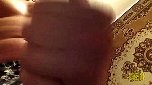 Young Solo Masturbates Big Monster Cock Brown Eyes Alone at Home