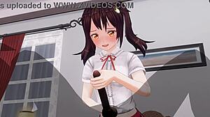 無修正アニメ　いもーとがアナルを責めながら、寸止め手こきオナサポ