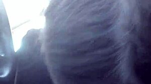 Lesbian bestie gives wild road head until she drinks it