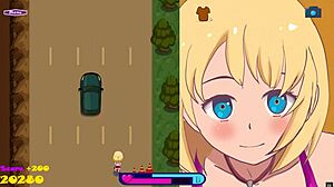 riding to bounce city in this hentai sex game ep 1 exhibitionist girl riding a dildo on her bike