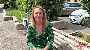 Julie’s big boobs shine in this amateur video with a threesome scene