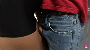 Hot brunette police officer gives deepthroat and rides hard