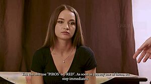 Poor teen faces harsh punishment from her strict master. She won't forget this lesson!