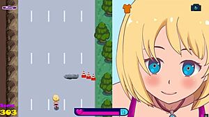 riding to bounce city in this hentai sex game ep 1 exhibitionist girl riding a dildo on her bike