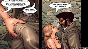 Innocent white girl in comic hentai first time