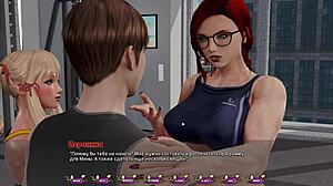 3D animated masturbation with a big cock in a gym environment