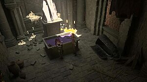 man, busty elf dominates fight and rides huge cock in 3d animation!