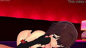 la dulce megumin dice 'ya soy adulta y lista para follar con mi bikini adulto'