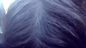 Lesbian bestie gives wild road head until she drinks it