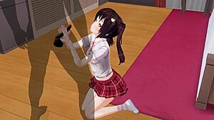 無修正アニメ　いもーとがアナルを責めながら、寸止め手こきオナサポ