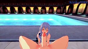 hana uzaki and tsuki uzaki in intense scenes from uzaki-chan pov hentai