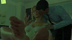 Big-boobed Jessica O’Neil in hardcore scene in visual novel