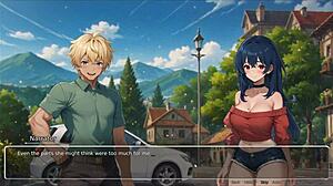 Horny Girlfriend RIPS Shirt Off in Bluring Walls Hentai Game!