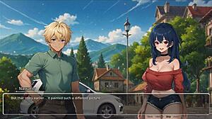 Horny Girlfriend RIPS Shirt Off in Bluring Walls Hentai Game!