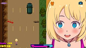 riding to bounce city in this hentai sex game ep 1 exhibitionist girl riding a dildo on her bike