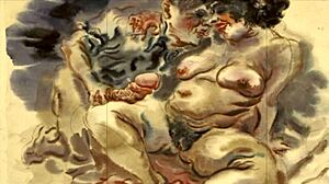 Vintage Erotic Illustration Showcasing Retro Anime Style in Detailed Classic Scenes