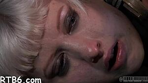 Brave gal viciously sucks cock on hot ass!