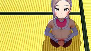 3D hentai featuring a sexy maid costume and big cock