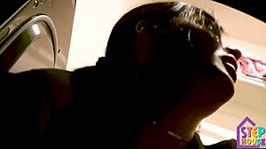 My attractive british stepmom london rose gets stuck in the washing machine