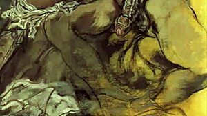 Vintage Erotic Illustration Showcasing Retro Anime Style in Detailed Classic Scenes