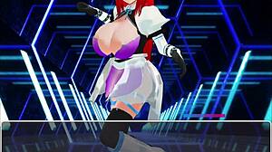 Girl b hero fights monster lord in scenes?