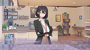 Summer Clover Harem Hentai Game Ep 2 with Sexy Boss Offering Quickie for Horny Players