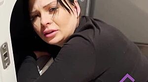 My attractive british stepmom london rose gets stuck in the washing machine