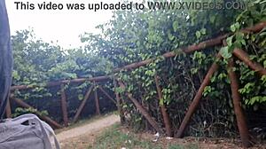 Teen Anime Solo Fun in Public Forest