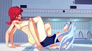 yo, ruri hoshino and festenia muse get wild in lesbian hentai action from martian successor nadesico