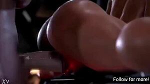 Gay orgasm with cowgirl sex in anime fantasy