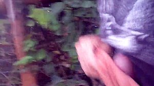 Teen Anime Solo Fun in Public Forest