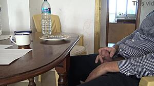 Pregnant stepsis catches me jerking off and loves it